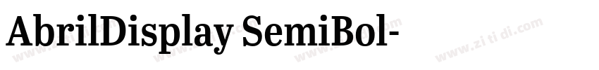 AbrilDisplay SemiBol字体转换